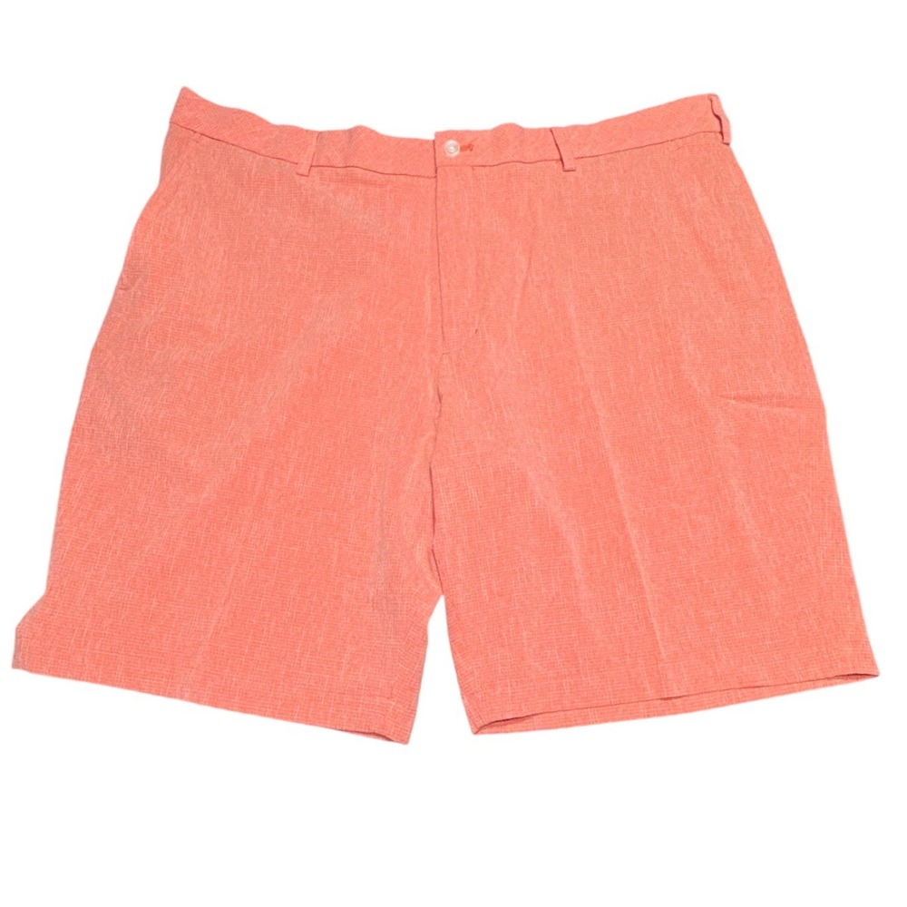 Walter Hagen Golf Shorts Woven Stretch Coral Orange Size 42 Performance Casual